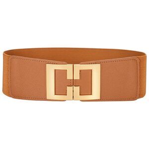 Wide Elastic Belts For Women Dresses Fashion Stretchy Waist Belt With Gold😃